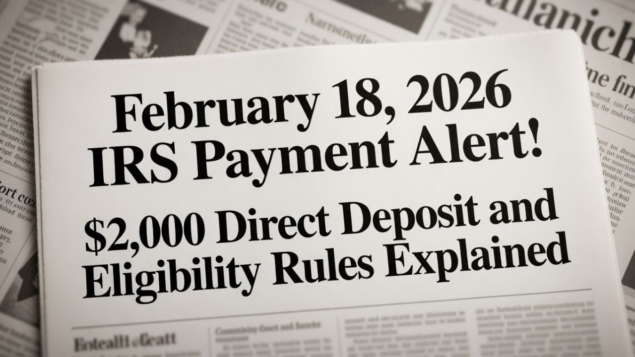 February 18, 2026 IRS Payment Alert: $2,000 Direct Deposit and Eligibility Rules Explained
