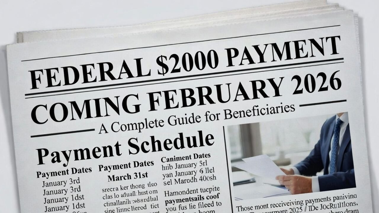 Federal $2,000 Payment Coming February 2026 – Complete Guide for Beneficiaries