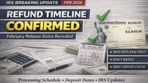 IRS Confirms February 2026 Tax Refund Release Timeline